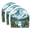 (3 Pack) Mountain Waterfall Decals - Nature Scenery Stickers - Laptop Water Bottle Decal - 3 Inches On Longest Side - Easy Peel & Apply - Made in USA - 3MCS1159