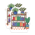 (2 Pack) Bookshelf Plant Magnets - Books Theme - Reading Decor - 5" On Longest Side - for Cars, Fridges, Toolboxes - Made in USA - MAG7182