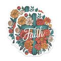 (2 Pack) Faith Cross Floral Magnets - Spiritual Refrigerator Decor - Inspirational Christian Home Art - 5 Inches On Longest Side - Thick Durable Magnet - Made in USA - MAG21460