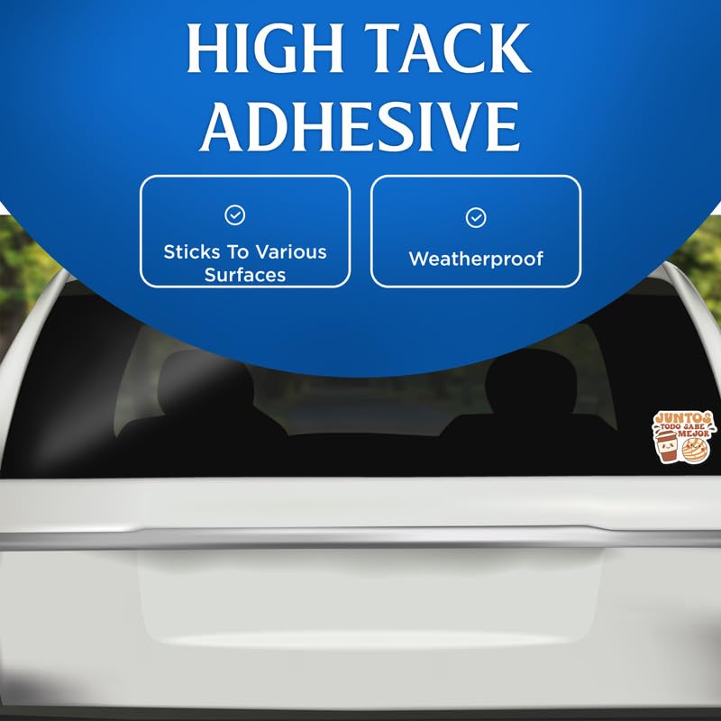(2 Pack) Juntos Todo Sabe Mejor Stickers - 5" On Longest Side - for Car, Truck, SUV - Easy Peel and Stick Vinyl Decals - Made in USA - BMCS077