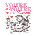 (2 Pack) Cat Baking Magnets - You're All I Knead - Cute Kitten Refrigerator Magnets - 5" On Longest Side - Premium Magnet - for Cars, Refrigerators, Toolboxes, Lockers - Made in USA - MAG14127
