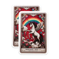 (2 Pack) Rainbow Unicorn Art Magnet - Magical Pegasus Horse Decor - 5" On Longest Side - Sticks to Smooth Flat Surfaces - Made in USA - MAG10124
