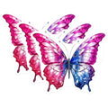 (3 Pack) Butterfly Decals - Pink and Blue Butterfly - Laptop Decal- 3 Inches On Longest Side - Easy Peel & Apply - Made in USA - 3MCS5764