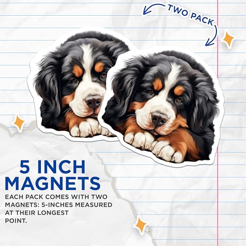 (2 Pack) 5" On Longest Side Magnet - Sticks to Smooth Flat Surfaces - Made in USA - MAG9867