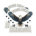 (2 Pack) Free Bird America Magnets - Bald Eagle Decor - 5" On Longest Side - for Cars, Fridges, Toolboxes - Made in USA - MAG7411