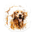 (2 Pack) Golden Retriever Magnets - Watercolor Dog Art - Pet Lover Decor Accents - 5 Inches On Longest Side - Thick Durable Magnet - Made in USA - MAG30155