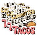 (3 Pack) Taco Relationship Decals - Foodie Humor - Laptop Decal - 3 Inches On Longest Side - Easy Peel & Apply - Made in USA - 3MCS4406