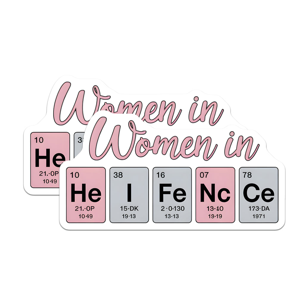 (2 Pack) Women in Science Magnets - STEM Teacher Student Decor - Periodic Table Chemistry Physics Biology Empowerment - 5 Inches On Longest Side - Thick Durable Magnet - Made in USA - MAG37706