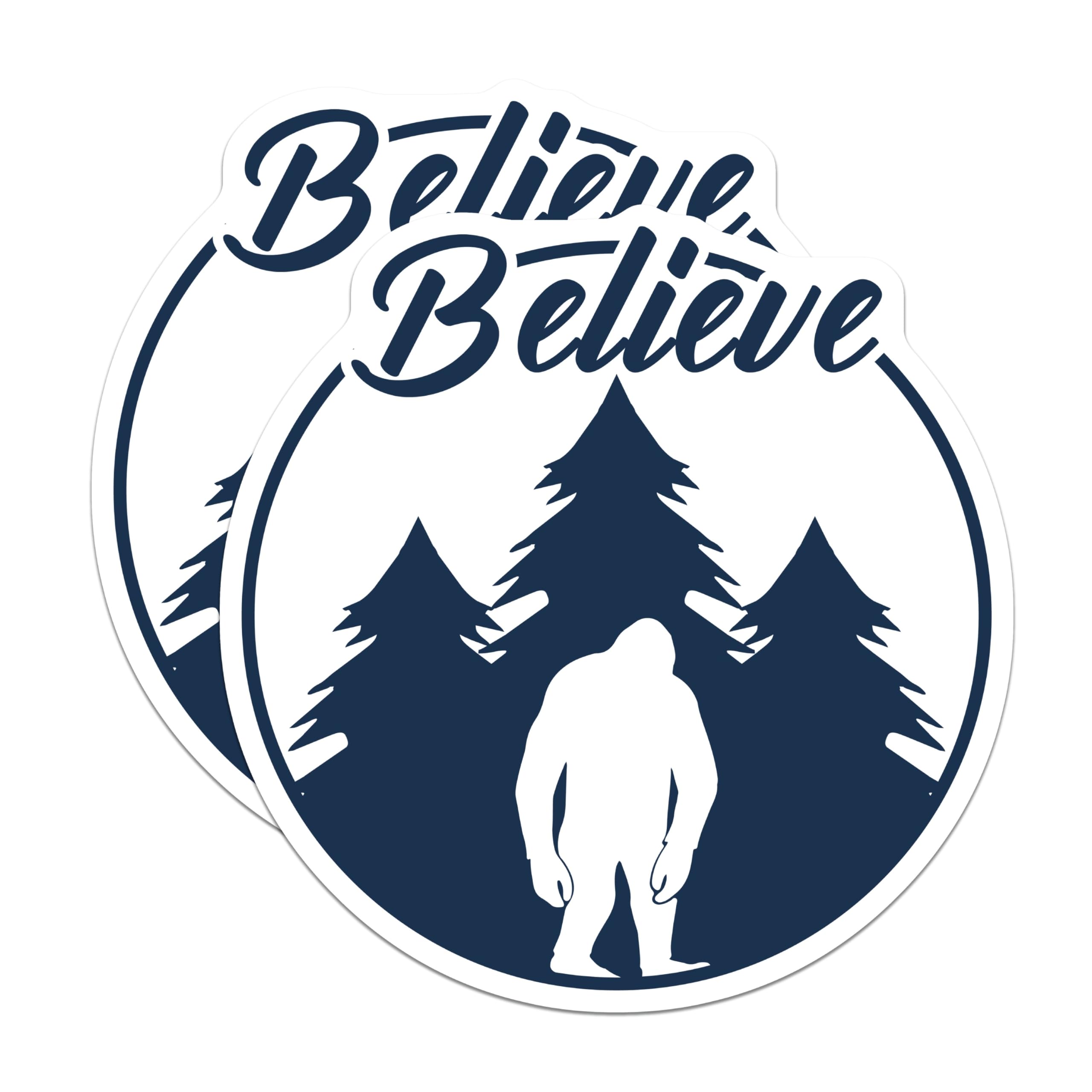 (2 Pack) Bigfoot Magnets - Sasquatch Believe Forest Adventure Decor - Cryptid Creature Folklore Art - Mythical Legend - 5 Inches On Longest Side - Thick Durable Magnet - Made in USA - MAG21854