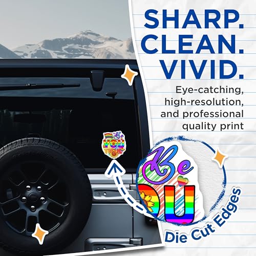 (2 Pack) Pride Rainbow Stickers - 5" On Longest Side - Sticks to Smooth Flat Surfaces - Made in USA - BMCS9180 - BMCS9180