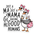 (2 Pack) Mama Goose Raising Humans Magnets - Funny Mom Life Humor Decor - Busy Mother's Day Idea - 5 Inches On Longest Side - Thick Durable Magnet - Made in USA - MAG38217