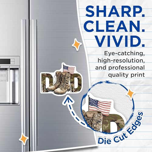 (2 Pack) Dad Military Boots Magnets Magnets - 5" On Longest Side - Made in USA - Sticks to Refrigerators & Metal Surfaces - MAG9003