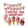 (2 Pack) Ice Cream Magnets - You're The Sweetest Decor - Cute Refrigerator Decoration - 5" On Longest Side - Premium Magnet - for Cars, Refrigerators, Toolboxes, Lockers - Made in USA - MAG16530
