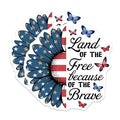 (2 Pack) Land of The Free Magnets Magnets - Independence Day Decor - 5" On Longest Side - Made in USA - Sticks to Refrigerators & Metal Surfaces - MAG8356