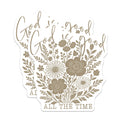 (2 Pack) God is Good All The Time Magnets - Christian Floral Inspiration - Farmhouse Faith Kitchen Decor - 5 Inches On Longest Side - Thick Durable Magnet - Made in USA - MAG25202