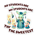 (2 Pack) Teacher Appreciation Magnets - Cute Teacher Bunny - Classroom Decor - Back to School - 5" On Longest Side - for Cars, Fridges, Toolboxes - Made in USA - MAG8144