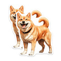 (2 Pack) Shiba Inu Magnets - Happy Dog Smile - Pet Lover Decor - 5 Inches On Longest Side - Thick Durable Magnet - Made in USA - MAG28909