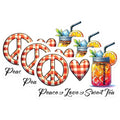 (3 Pack) Peace Love Sweet Tea Decals - Southern Charm - Cute Decals - 3 Inches On Longest Side - Easy Peel & Apply - Made in USA - 3MCS7061