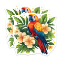 (2 Pack) Macaw Parrot Magnets - Tropical Bird Refrigerator Decor - Exotic Jungle Kitchen Accessory - 5 Inches On Longest Side - Thick Durable Magnet - Made in USA - MAG29903