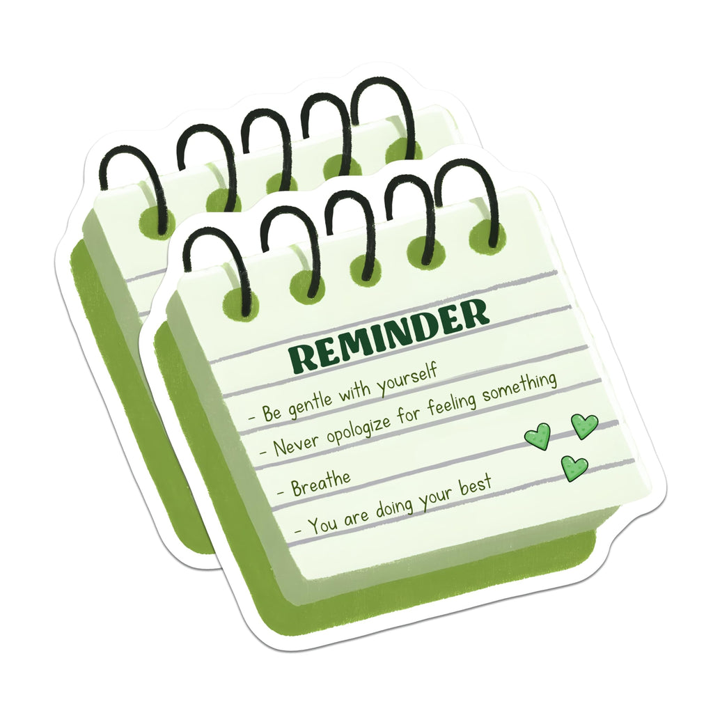 (2 Pack) Reminder Stickers - Motivational Quote - Note Design - 5" On Longest Side - Sticks to Smooth Flat Surfaces - Made in USA - BMCS8335