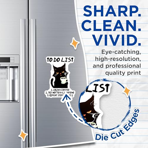 (2 Pack) to Do List Magnets - Office Humor - Work Desk Decor - 5" On Longest Side - for Cars, Fridges, Toolboxes - Made in USA - MAG7829