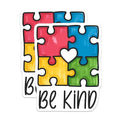 (2 Pack) Be Kind Stickers - 5" On Longest Side - Sticks to Smooth Flat Surfaces - Made in USA - BMCS8429 - BMCS8429