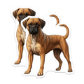 (2 Pack) Boxer Dog Magnets - Pet Owner Refrigerator Decor - Canine Animal Lover Accessory - 5 Inches On Longest Side - Thick Durable Magnet - Made in USA - MAG30660