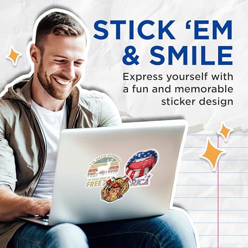(2 Pack) I'm Into Fitness Stickers - Deer Freezer Stickers - Hunting Humor Stickers - 5" On Longest Side - Sticks to Any Smooth Flat Surface - Made in USA - BMCS2919