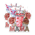 (2 Pack) Sweet Mama Magnets - Cute Floral Hearts Drink Cupcake - Mother's Day Valentine's Day Mom Appreciation - 5 Inches On Longest Side - Thick Durable Magnet - Made in USA - MAG27416
