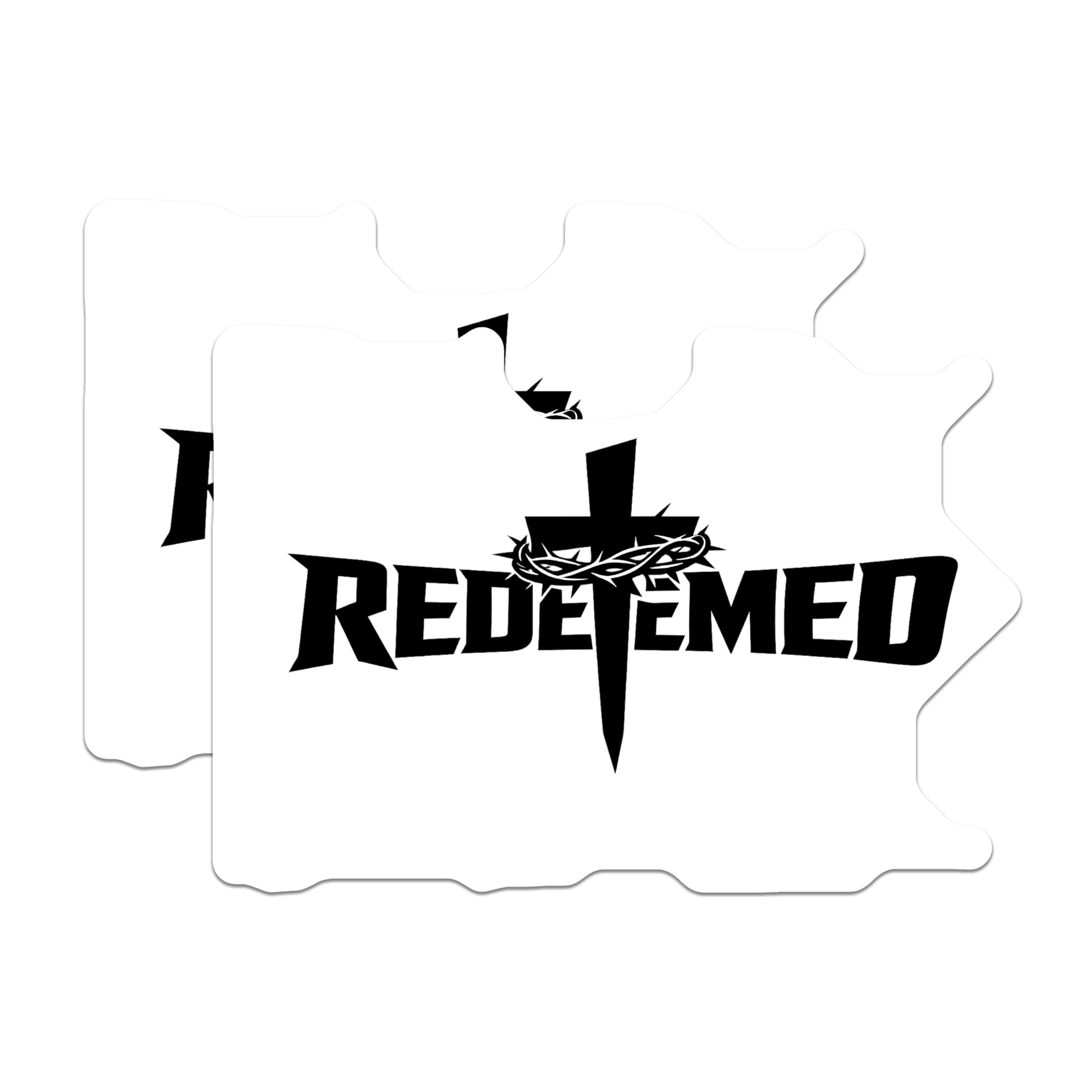 (2 Pack) Redeemed Magnets - Christian Faith Decor - Religious Symbol Artwork - 5 Inches On Longest Side - Thick Durable Magnet - Made in USA - MAG20517
