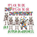 (2 Pack) Autism Awareness Stickers - It's OK to Be Different - Colorful Puzzle Piece - 5" On Longest Side - Sticks to Smooth Flat Surfaces - Made in USA - BMCS8134