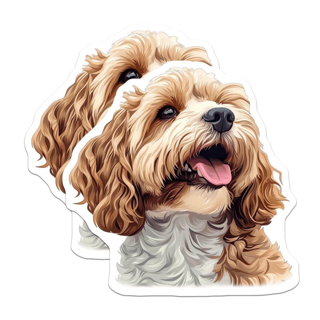 (2 Pack) Cockapoo Magnets - Dog Lover Fridge Decor - Pet Parent Kitchen Magnet - 5 Inches On Longest Side - Thick Durable Magnet - Made in USA - MAG26048