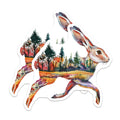 (2 Pack) Hare Magnets - Rabbit Refrigerator Magnets - Watercolor Art Magnets - 5" On Longest Side - Premium Magnet - for Cars, Refrigerators, Toolboxes, Lockers - Made in USA - MAG15561