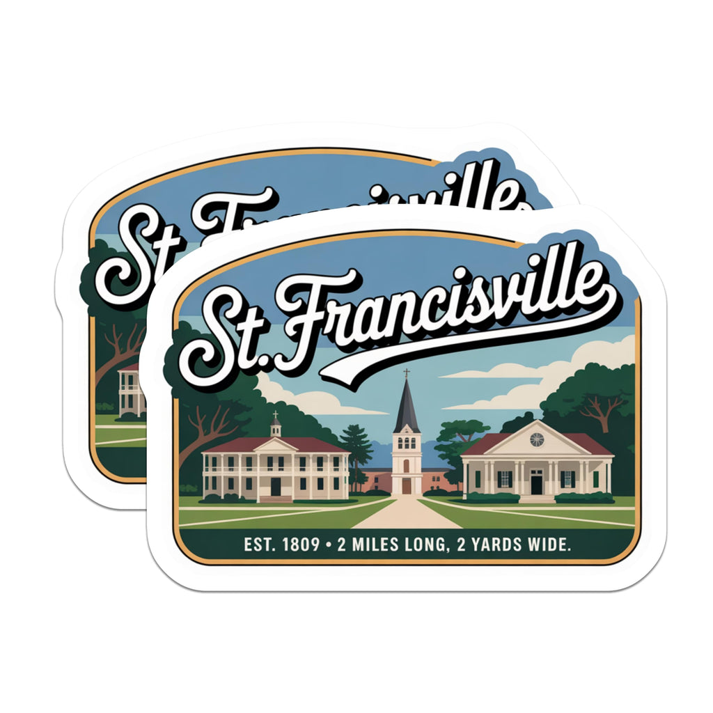 (2 Pack) St Francisville Magnets - Louisiana Travel - Hometown Souvenir - 5" On Longest Side - Premium Magnet - for Cars, Refrigerators, Toolboxes, Lockers - Made in USA - MAG18608