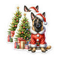 (2 Pack) German Shepherd Santa Magnets - Christmas Dog Decor - Holiday Pet Accessories - 5 Inches On Longest Side - Thick Durable Magnet - Made in USA - MAG29609