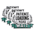 (3 Pack) Patience Loading Decals - Funny Sarcastic Sayings - Laptop Decal - 3 Inches On Longest Side - Easy Peel & Apply - Made in USA - 3MCS0556