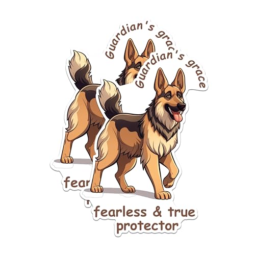 (2 Packs) German Shepherd Magnets - Guardian's Grace Fearless and True Protector Magnets - 5 Inches On Longest Side - Premium Magnet - for Fridges, Toolboxes, Cars - Made in USA - MAG2373