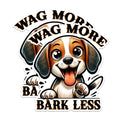 (2 Pack) Wag More Bark Less Magnets - Dog Lover Decor Magnets - Funny Pet Quote Magnets- 5" On Longest Side - for Fridges, Toolboxes, Cars - Made in USA - MAG2822