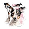 (2 Pack) Jack Russell Magnets - Watercolor Dog Art - Pet Parent Fridge Decor - 5 Inches On Longest Side - Thick Durable Magnet - Made in USA - MAG26447
