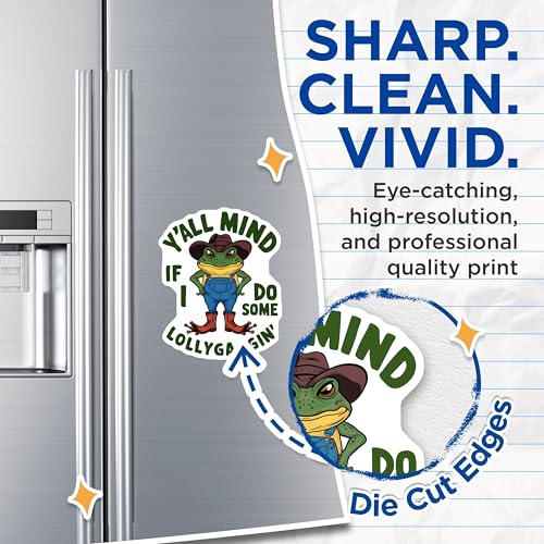 (2 Pack) Y'all Mind If I Do Some Lollygaggin' Magnets - Funny Phrase - Country - Quirky Fridge Magnets - 5" On Longest Side - for Cars, Fridges, Toolboxes - Made in USA - MAG4554
