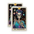 (2 Pack) Peacekeeper Tarot Card Magnets - Mystical Skeleton Peace Sign Art - Bohemian Hippie Spiritual Astrology Decor - 5 Inches On Longest Side - Thick Durable Magnet - Made in USA - MAG22965