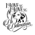 (2 Pack) I Love My Dalmatian Magnets - Cute Dog Lover Magnets - Dalmatian Decor Magnets- 5" On Longest Side - for Fridges, Toolboxes, Cars - Made in USA - MAG2967