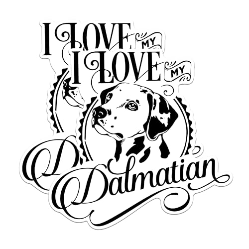 (2 Pack) I Love My Dalmatian Magnets - Cute Dog Lover Magnets - Dalmatian Decor Magnets- 5" On Longest Side - for Fridges, Toolboxes, Cars - Made in USA - MAG2967