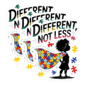 (3 Pack) Autism Awareness Decals - Superhero Puzzle Piece - Different Not Less Stickers - 3 Inches On Longest Side - Easy Peel & Apply - Made in USA - 3MCS0054