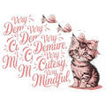 (3 Pack) Cute Kitten Decals - Very Demure Cutesy - Laptop Decal Stickers - 3 Inches On Longest Side - Easy Peel & Apply - Made in USA - 3MCS4309
