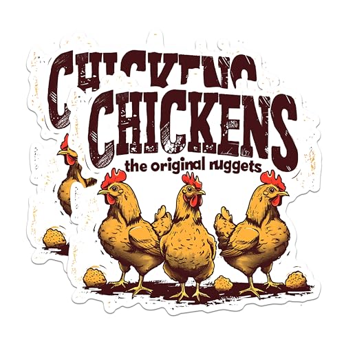 (2 Pack) Chicken Nugget Magnets - Funny Chicken Magnets - Kitchen Decor Magnets- 5" On Longest Side - for Fridges, Toolboxes, Cars - Made in USA - MAG2595