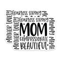 (2 Pack) Mom Stickers - Mother's Day Stickers - Inspirational Stickers for Mom - 5" On Longest Side - Sticks to Smooth Flat Surfaces - Made in USA - BMCS4670