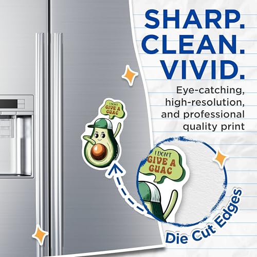 (2 Pack) Avocado Magnets Magnets - Funny Avocado Art - Kitchen Decor - 5" On Longest Side - Made in USA - Sticks to Refrigerators & Metal Surfaces - MAG8388