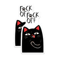 (2 Pack) Sassy Cat Magnets - Rude Humor - Novelty Black Cat Home Decor - 5" On Longest Side - Premium Magnet - for Cars, Refrigerators, Toolboxes, Lockers - Made in USA - MAG16097