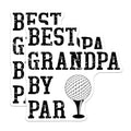 (2 Pack) Best Grandpa by Par Magnets - Golf Enthusiast Magnet - Grandpa Appreciation - 5" On Longest Side - for Cars, Fridges, Toolboxes - Made in USA - MAG4390